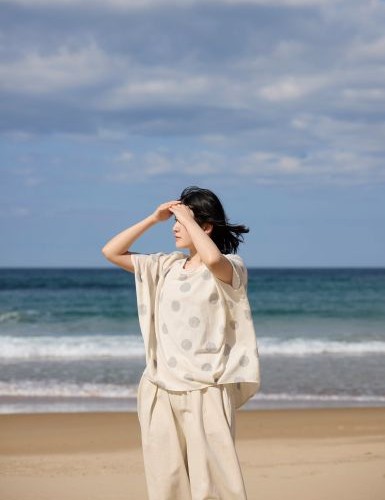 マンガン絣水影柄の光景1