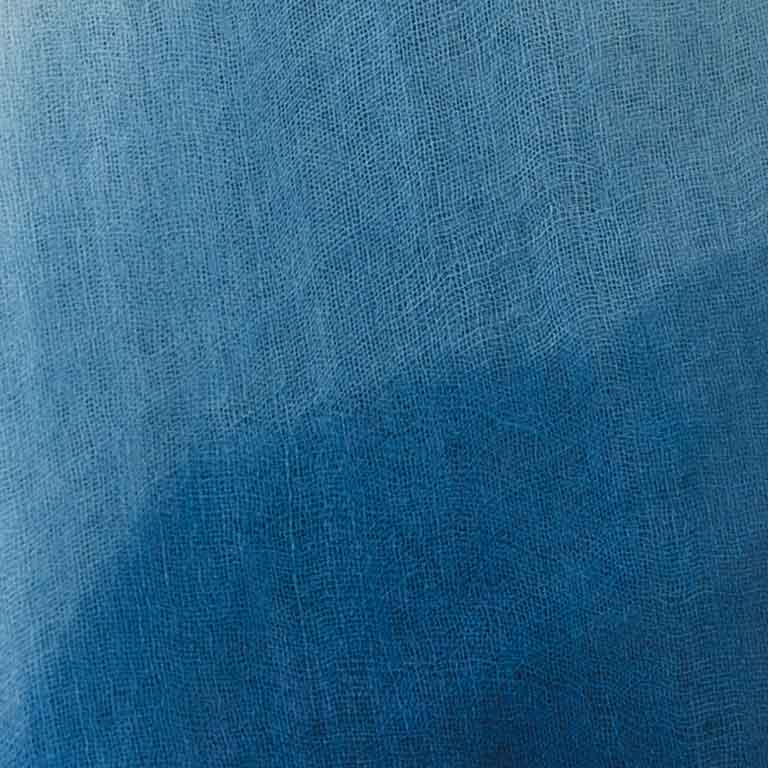 藍染青い花刺繍