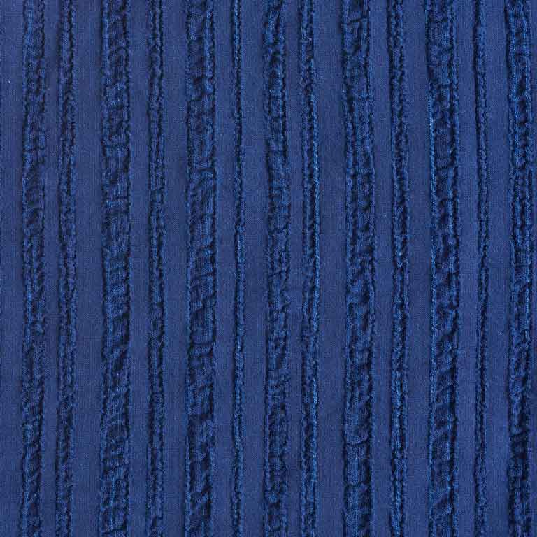 藍染濃紺綿麻縞