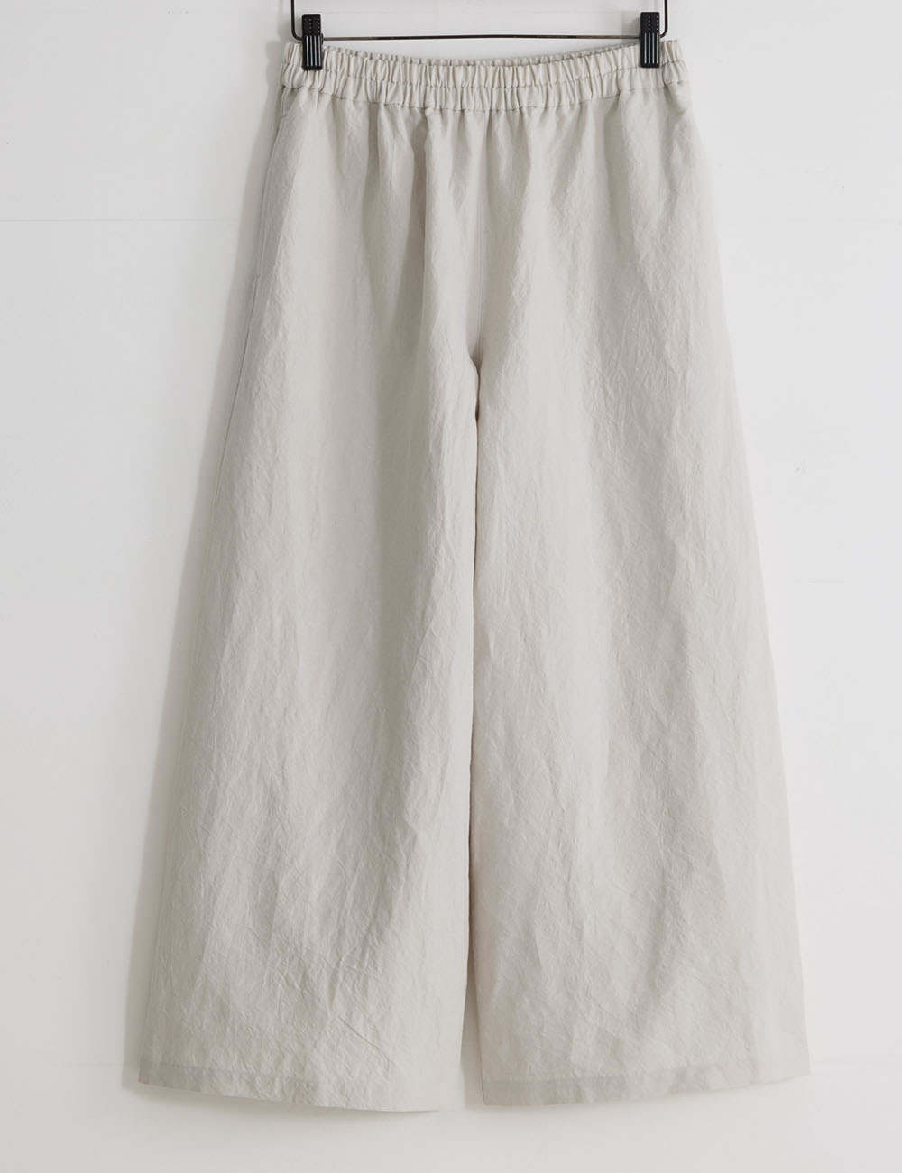 綿リネン強撚ツイル　パンツ山蕗（やまぶき）