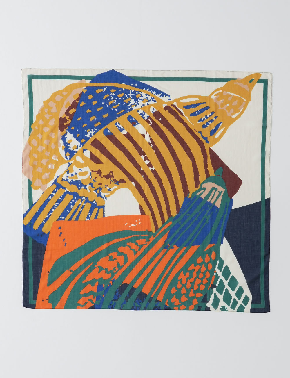 コットンスカーフ　ひとつがい柄