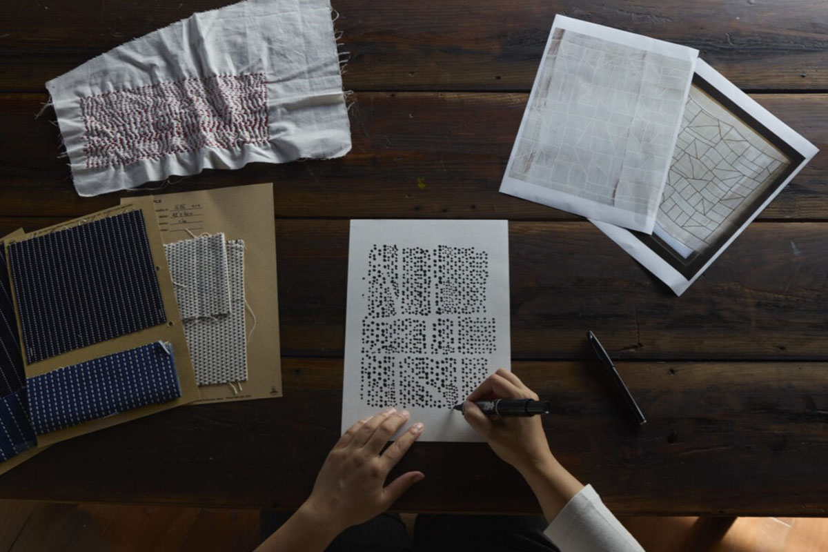 インディゴ刺子つぎはぎジャガード｜あの布のこと、話したくて