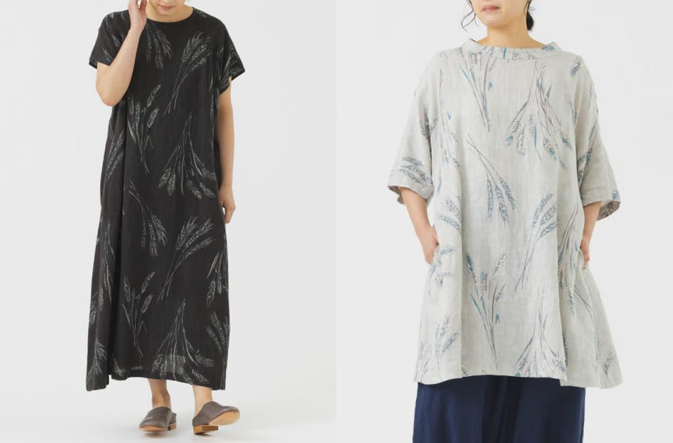 実りを描く「麦プリント」