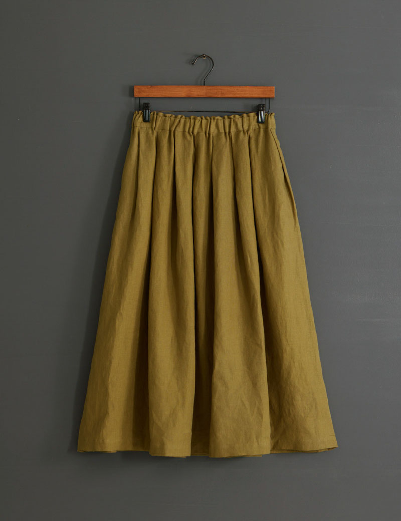 60リネンオックススカート小紫陽花（こあじさい）