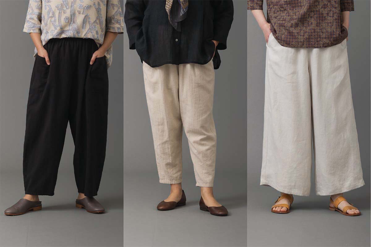 衣替えいらず、通年はける麻パンツ
