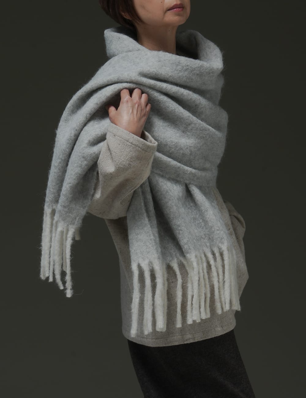 ウールアルパカストール