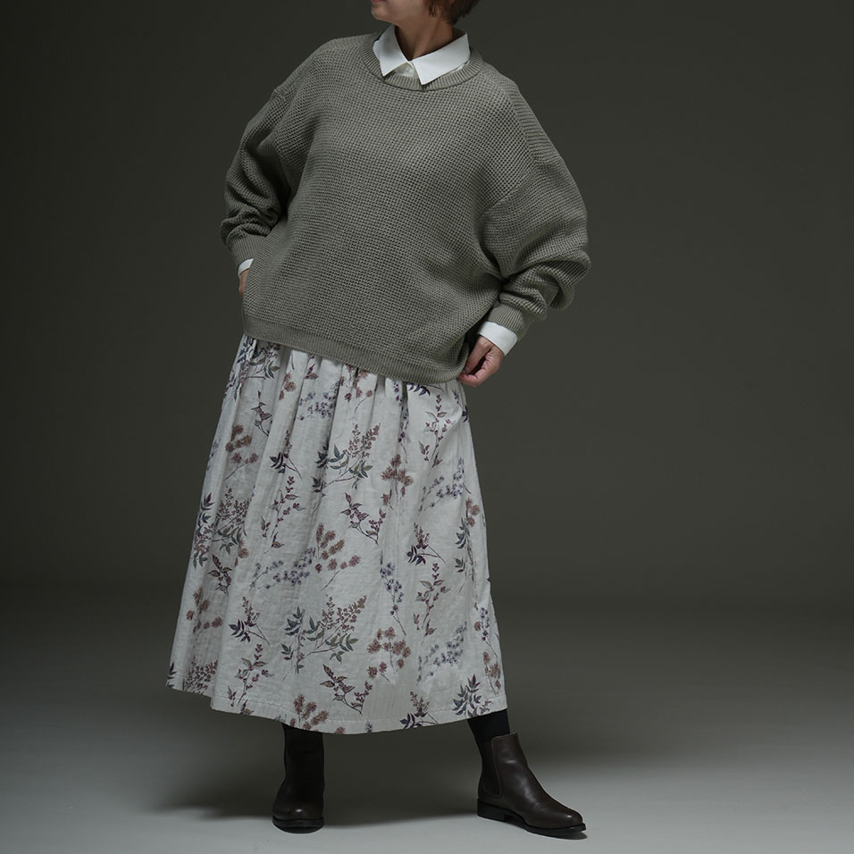 ニットPO×草花SK