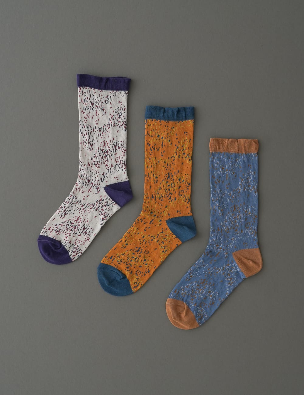 靴下さざなみ柄