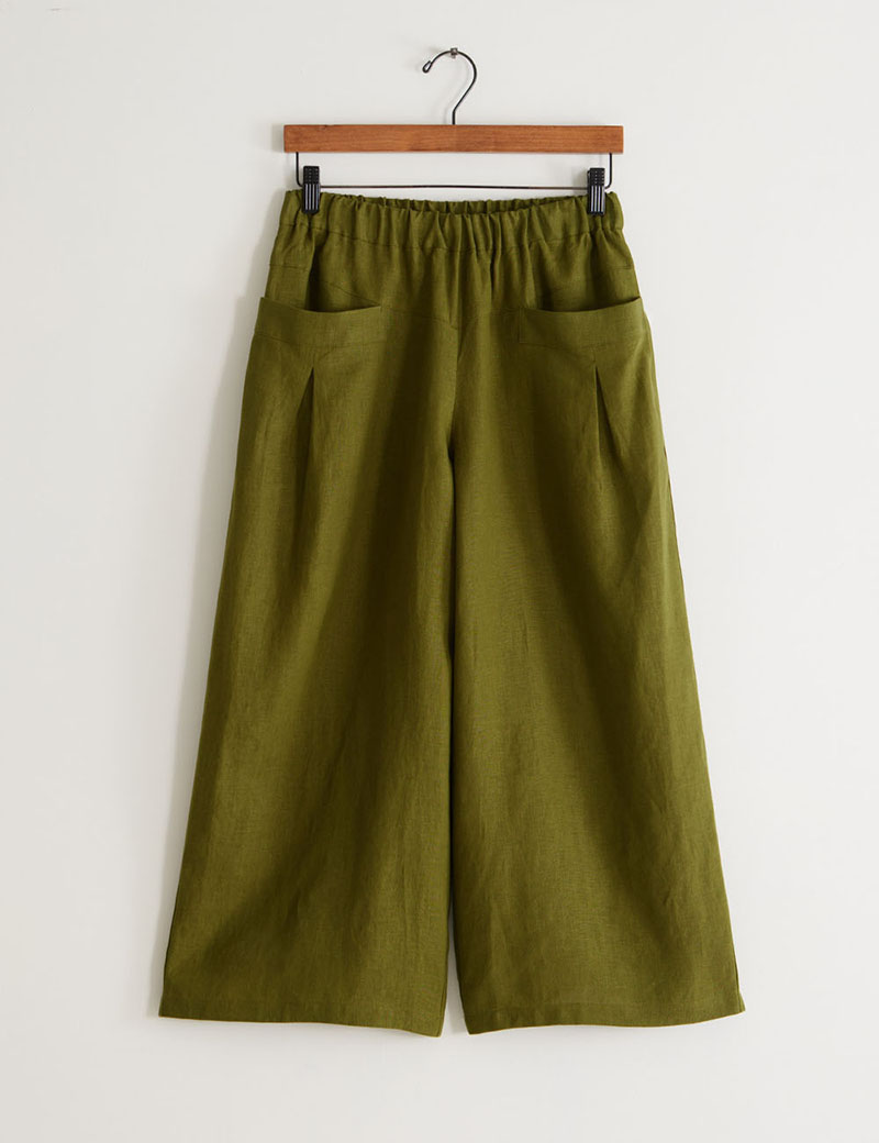 リネンキャンバス　パンツ薄荷(はっか）