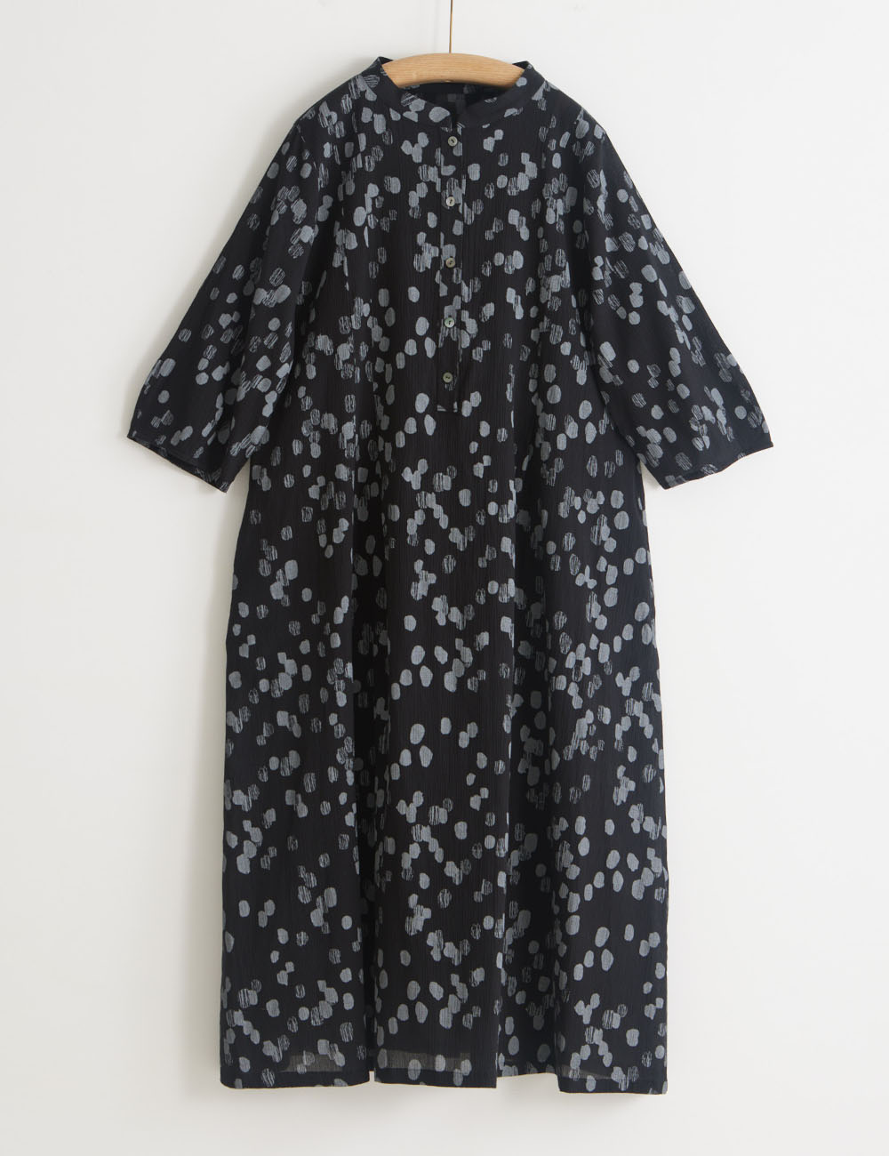 楊柳あられプリント　ワンピース白南天（しろなんてん）