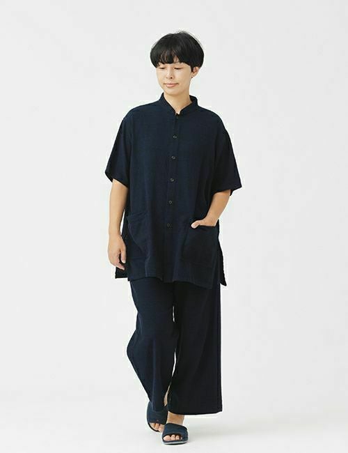 逆スラブパナマ織り 半袖パジャマセット | 石見銀山 群言堂オンライン