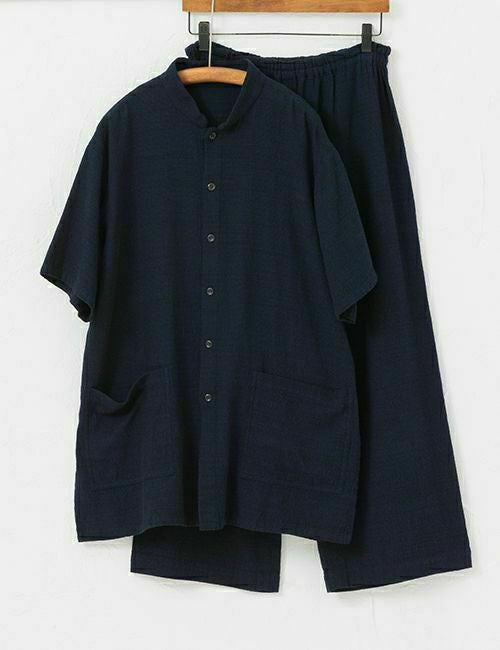 逆スラブパナマ織り 半袖パジャマセット | 石見銀山 群言堂オンライン