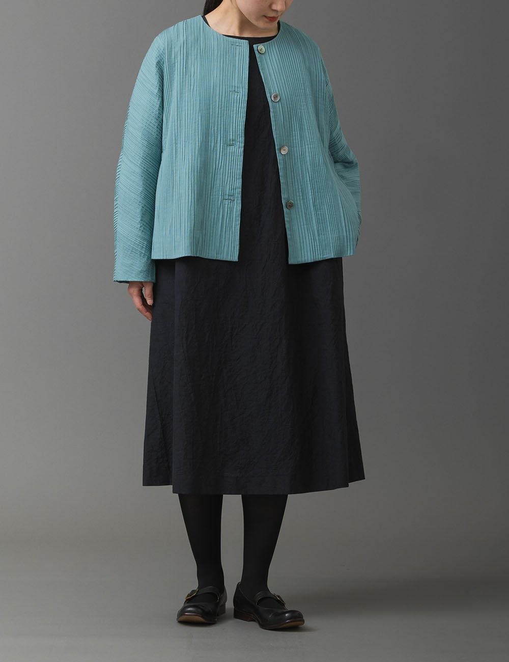 綿麻シルクシャンブレーワンピース黄釣舟（きつりふね） | 石見銀山 群