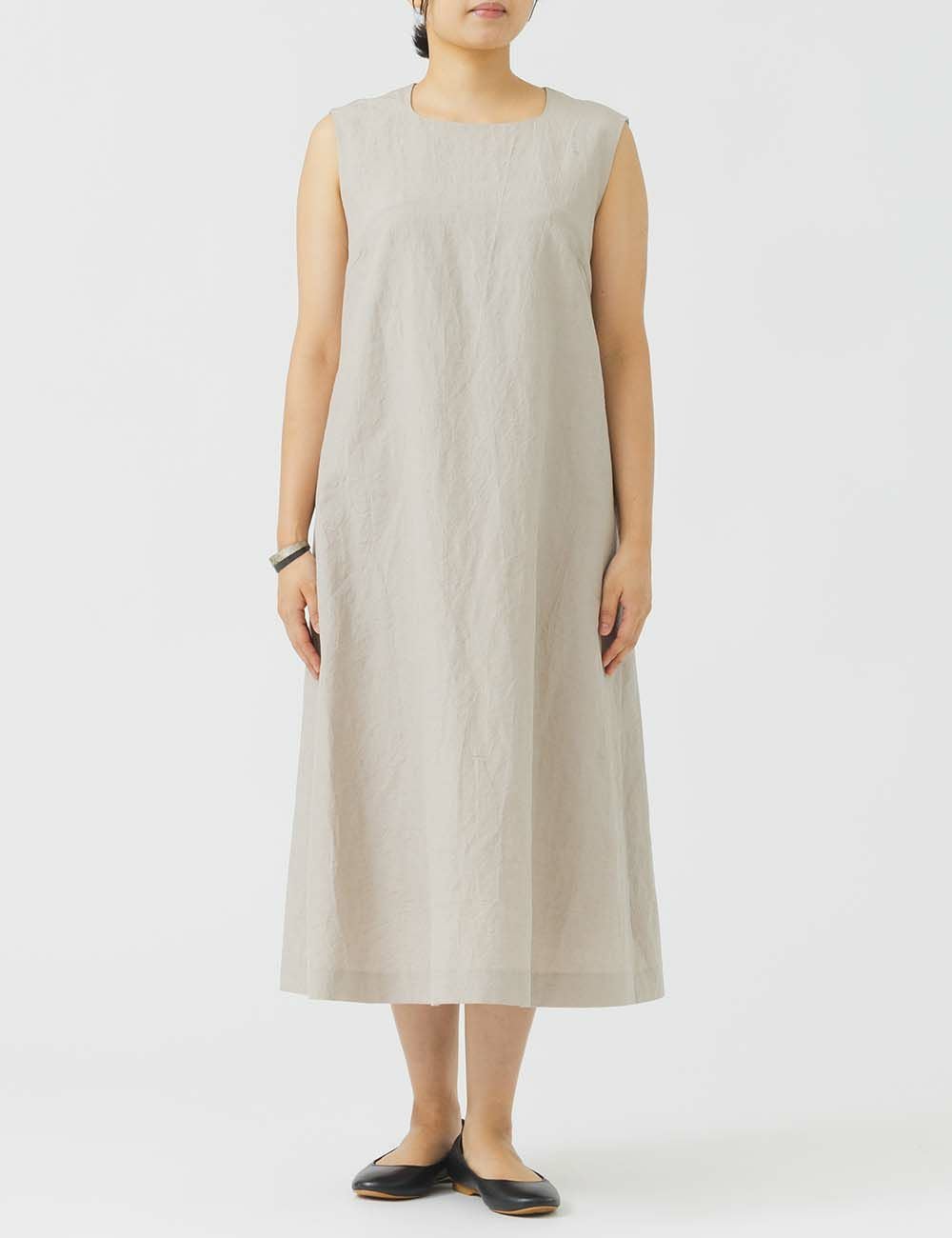 綿麻シルクシャンブレーワンピース黄釣舟（きつりふね） | 石見銀山 群