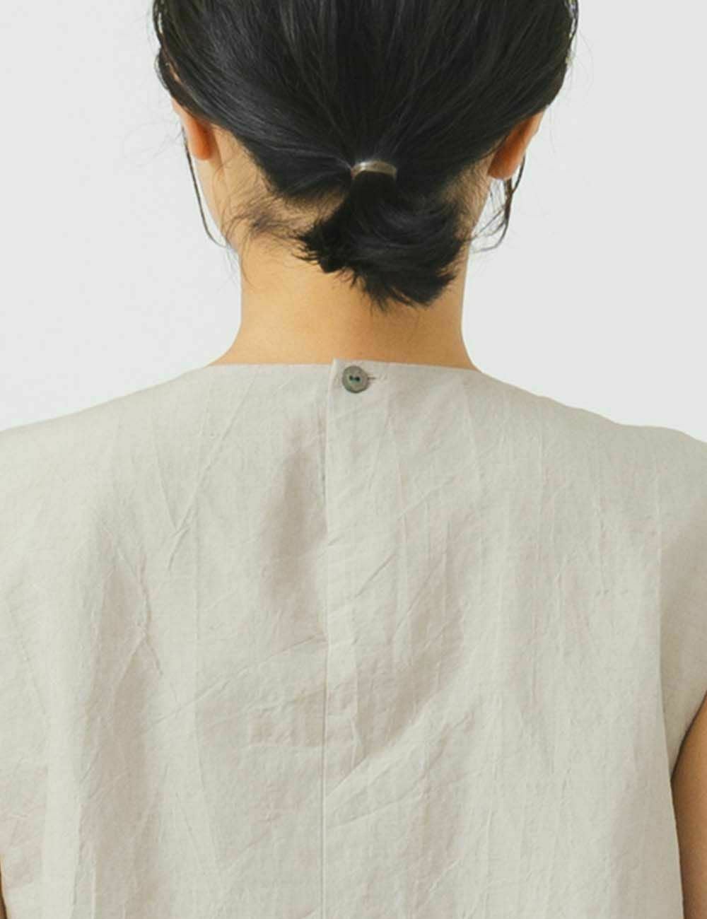 綿麻シルクシャンブレーワンピース黄釣舟（きつりふね） | 石見銀山 群