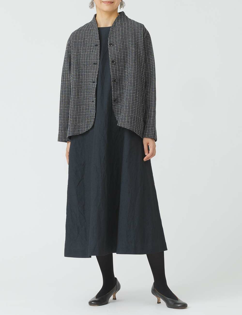 綿麻シルクシャンブレーワンピース黄釣舟（きつりふね） | 石見銀山 群