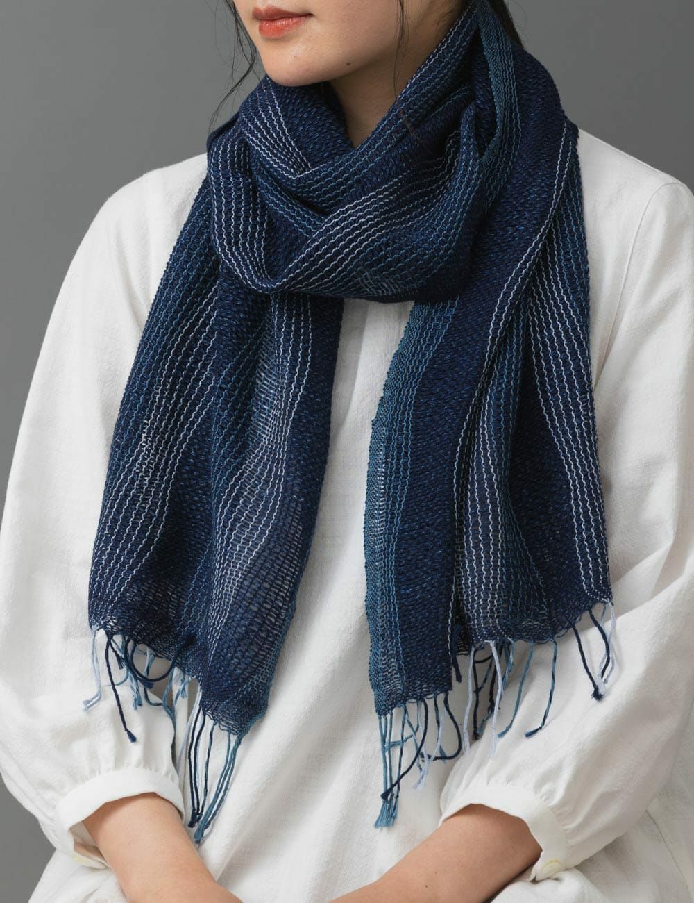インディゴよろけストール | 石見銀山 群言堂オンラインストア