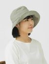 リネンつば広ハット
