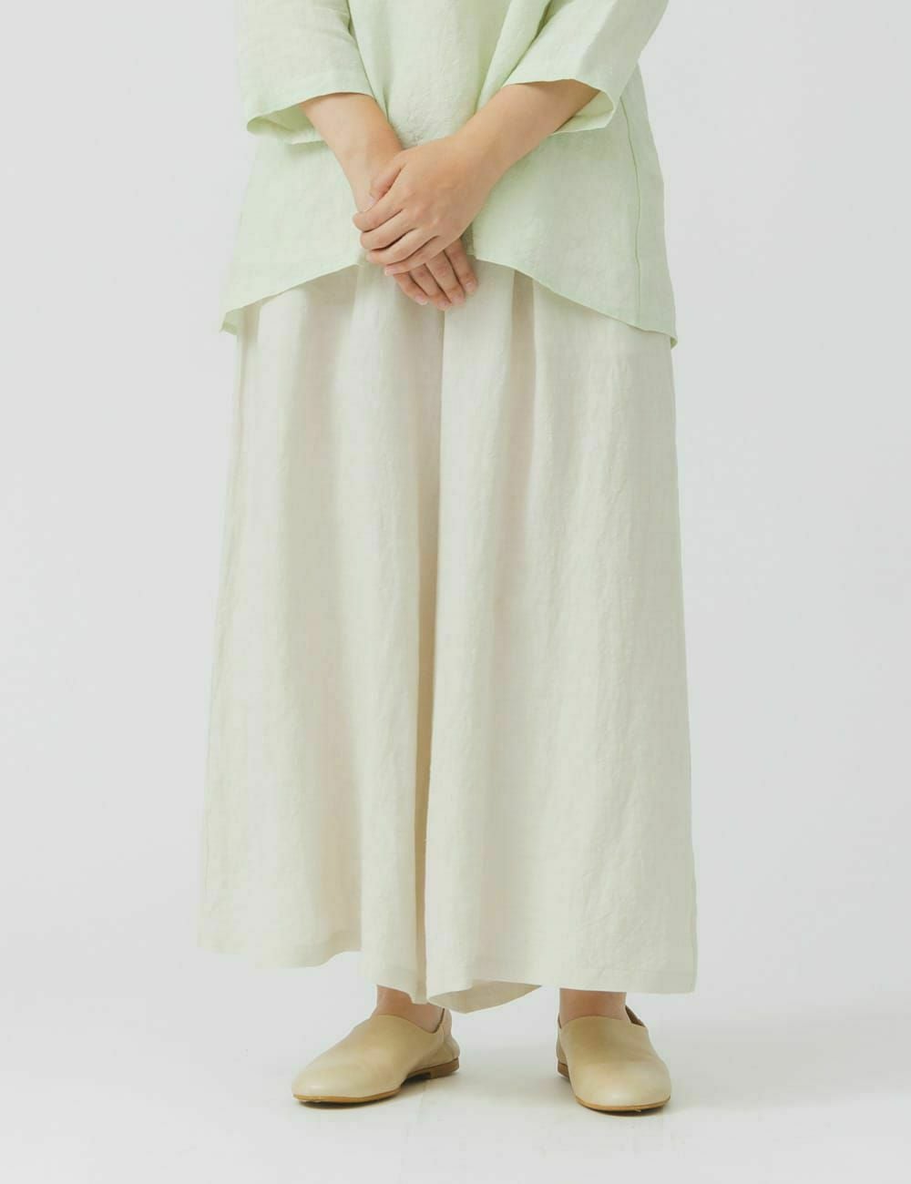 リネンワッシャーワイドパンツ | 石見銀山 群言堂オンラインストア