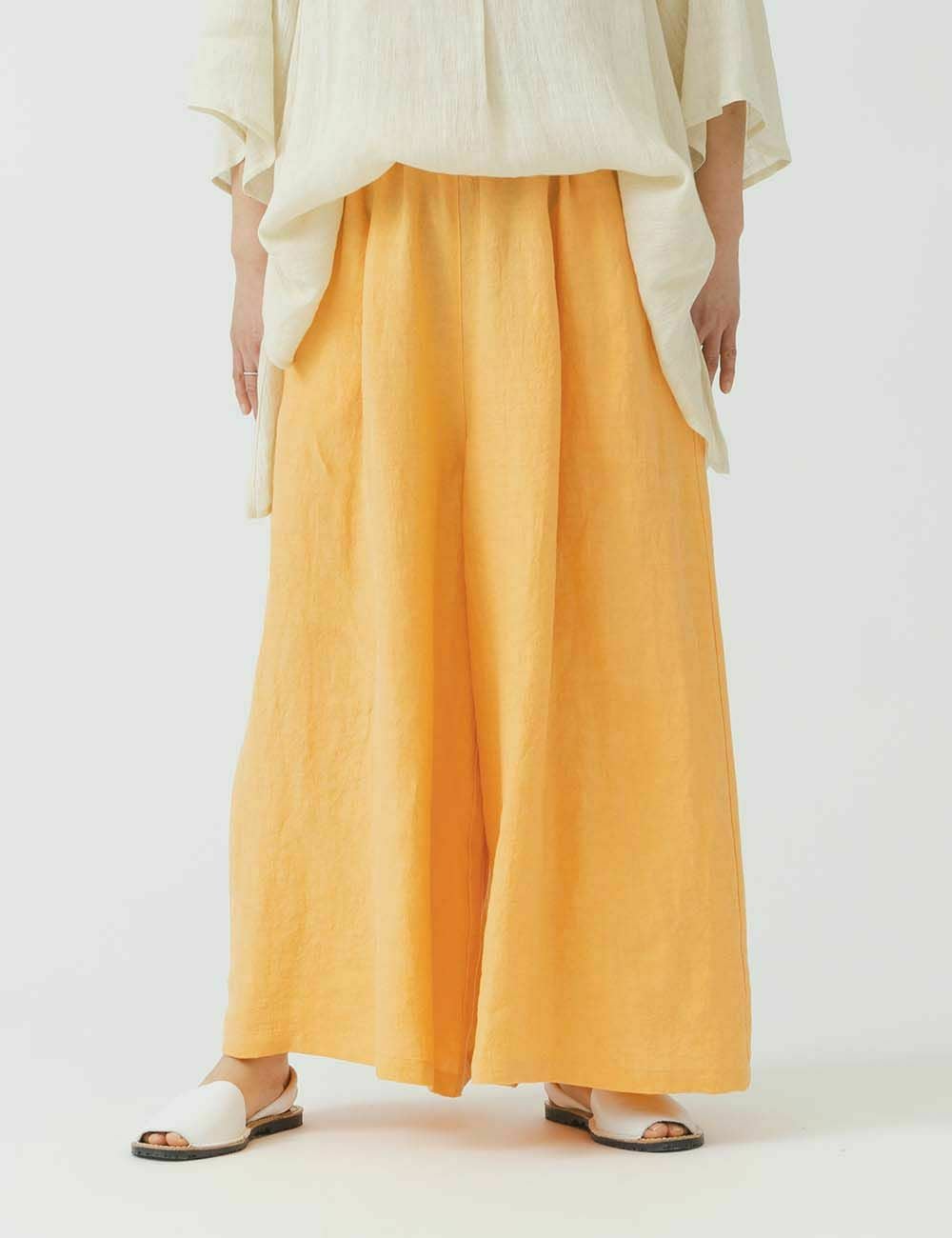 リネンワッシャーワイドパンツ | 石見銀山 群言堂オンラインストア