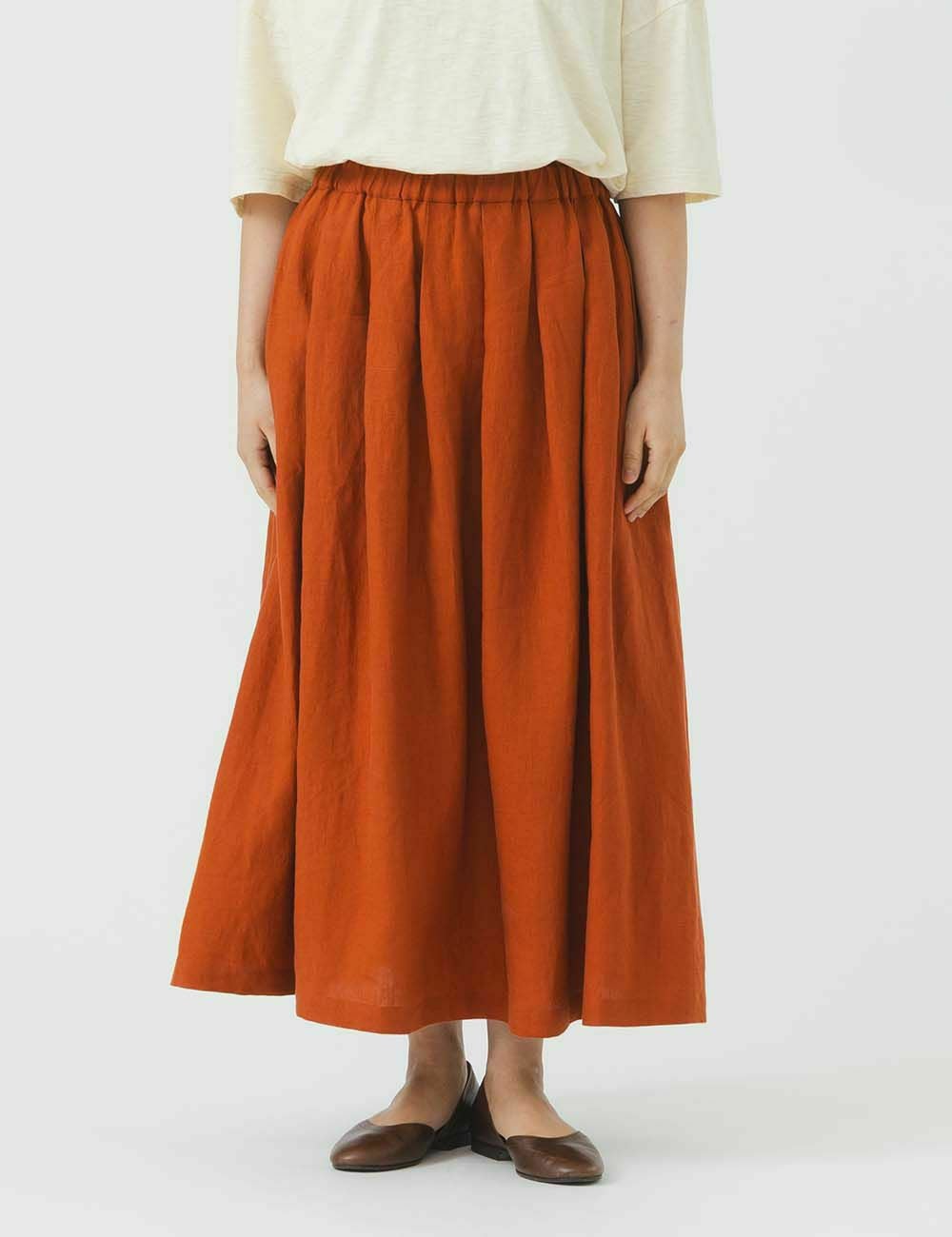 リネンキャンバススカート小紫陽花（こあじさい） | 石見銀山 群言堂