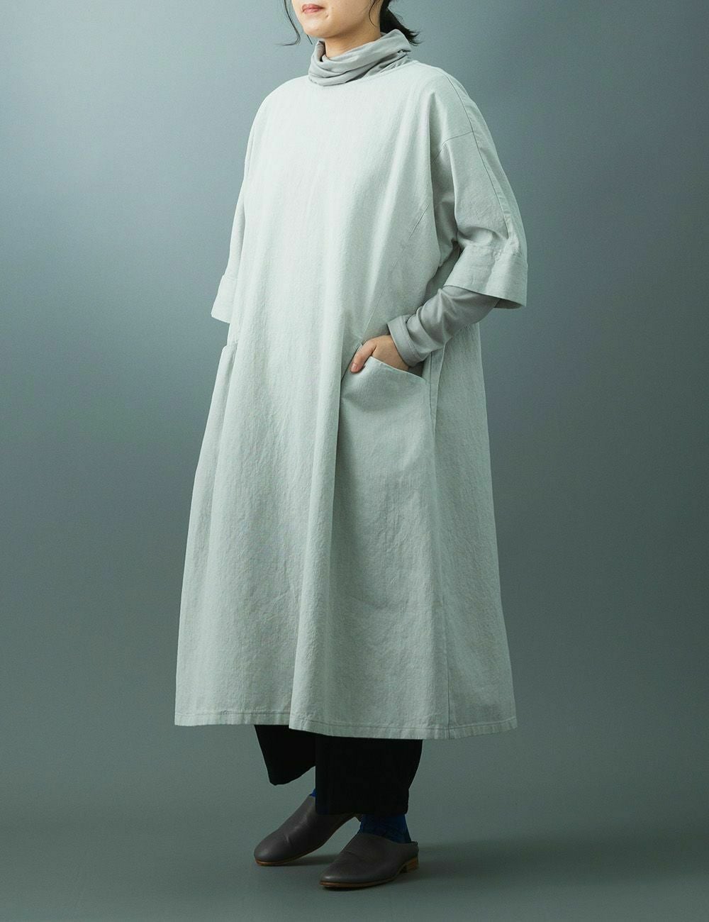 やわらかデニムチュニック花簪（はなかんざし） | 石見銀山 群言堂