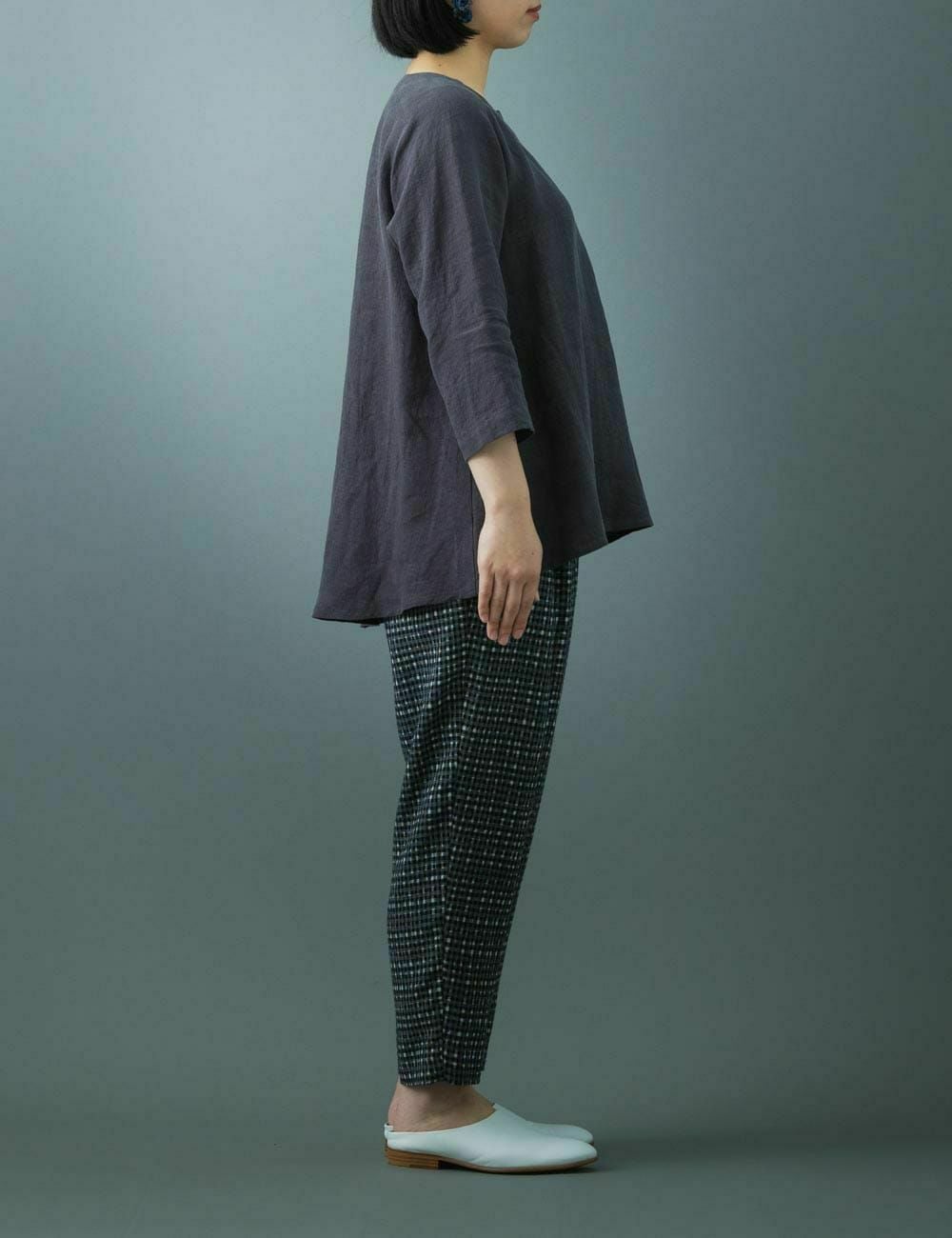 リネンワッシャーラウンドブラウス | 石見銀山 群言堂オンラインストア