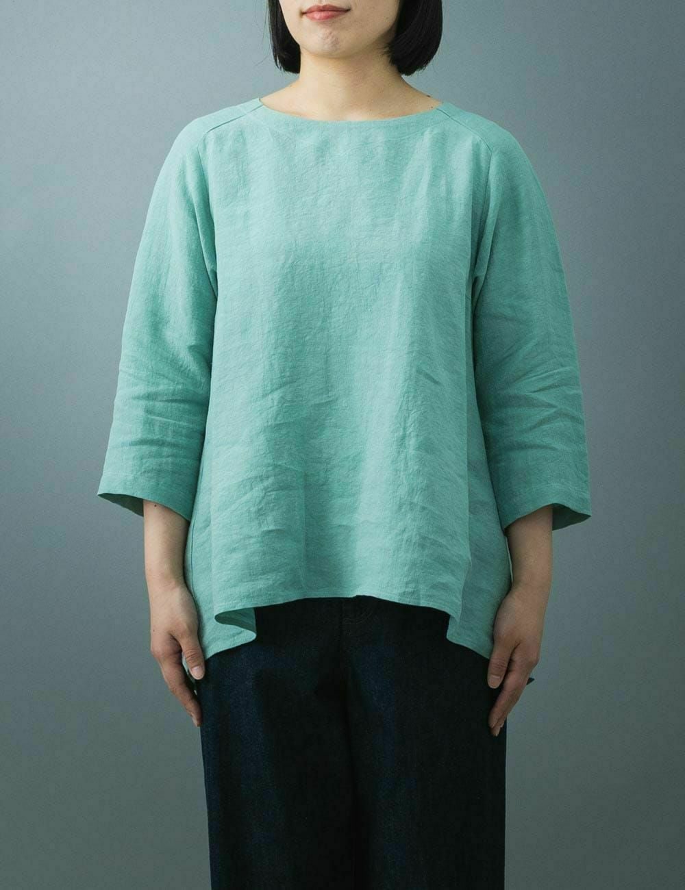リネンワッシャーラウンドブラウス | 石見銀山 群言堂オンラインストア