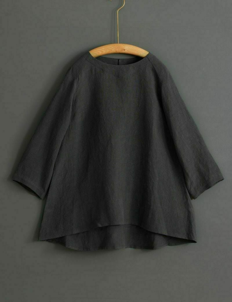 リネンワッシャーラウンドブラウス | 石見銀山 群言堂オンラインストア