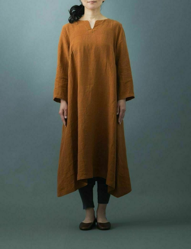 リネンパレットスキッパーワンピース