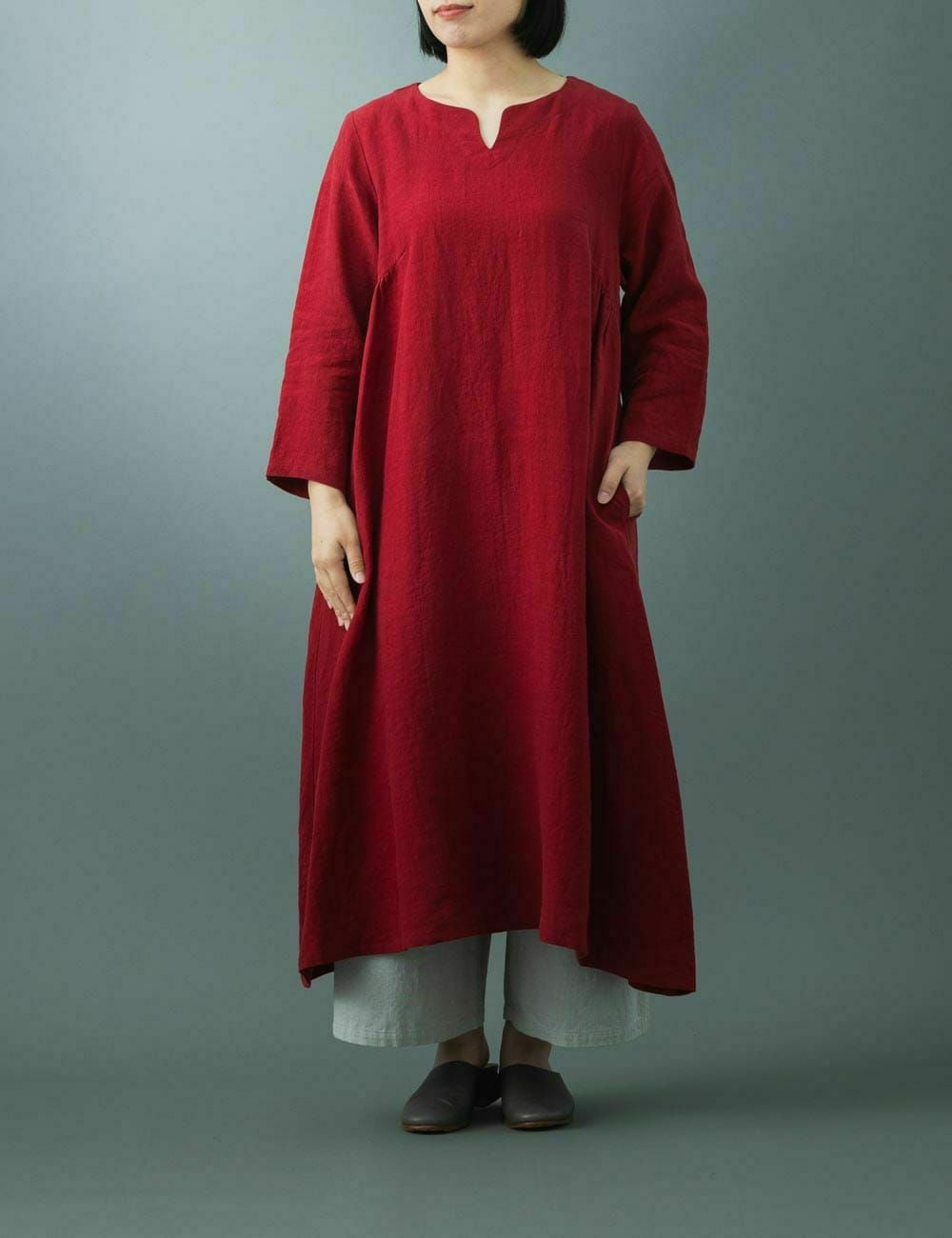 リネンワッシャースキッパーワンピース | 石見銀山 群言堂オンラインストア