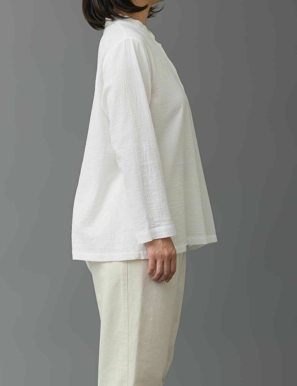 綿ボイル空羽格子ブラウス蓮華升麻（れんげしょうま） | 石見銀山 群言