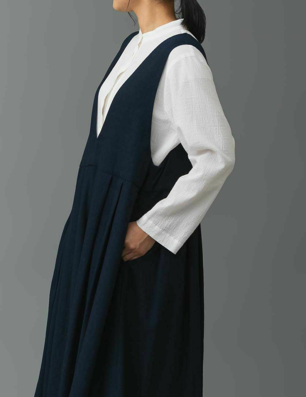 綿ボイル空羽格子ブラウス蓮華升麻（れんげしょうま） | 石見銀山 群言