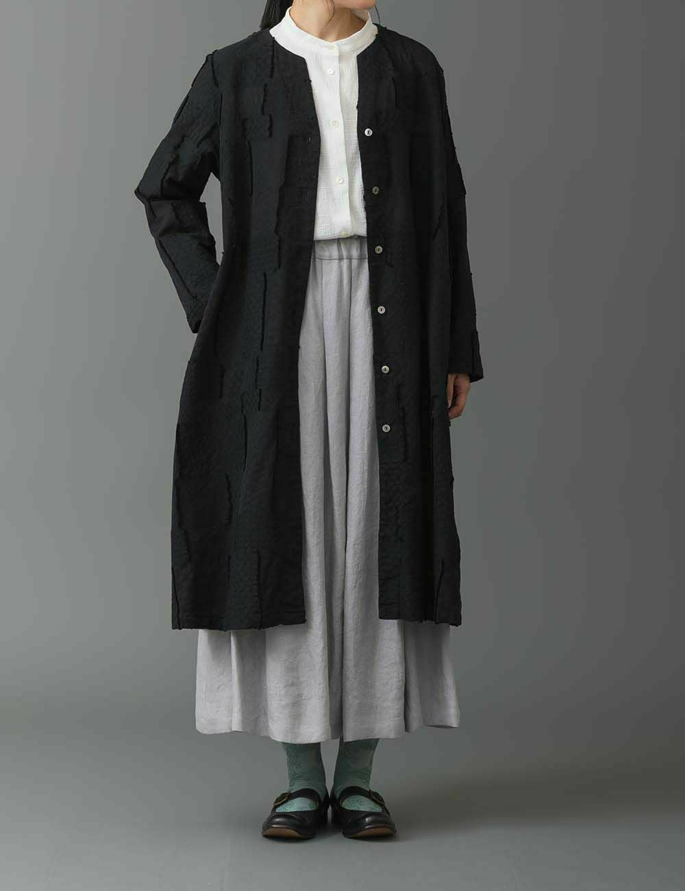 綿ボイル空羽格子ブラウス蓮華升麻（れんげしょうま） | 石見銀山 群言