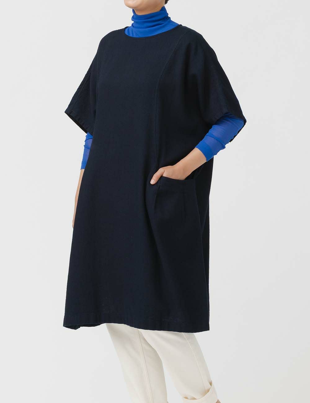 やわらかデニムチュニック花簪（はなかんざし） | 石見銀山 群言堂