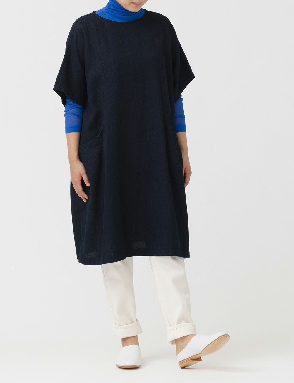 やわらかデニムチュニック花簪（はなかんざし） | 石見銀山 群言堂