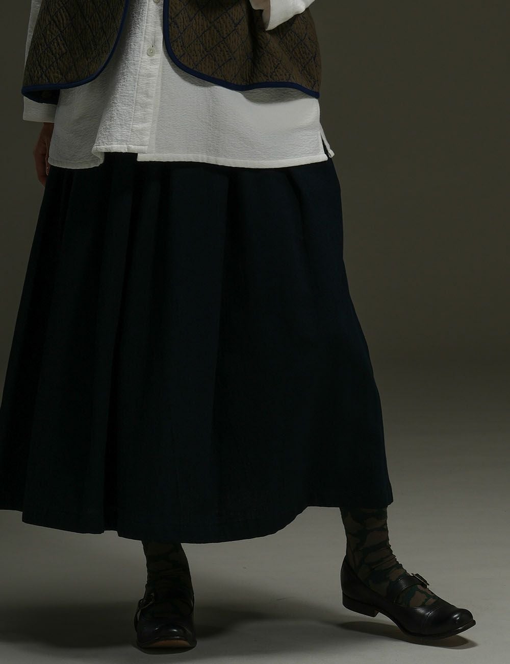 やわらかデニムスカート姫菫（ひめすみれ） | 石見銀山 群言堂