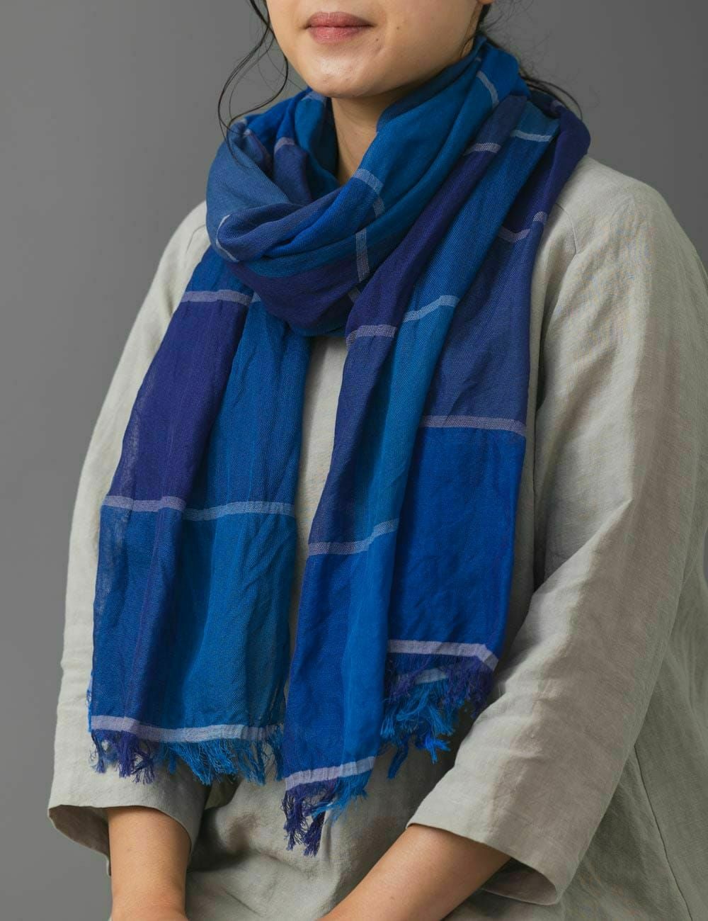 綿格子ストール | 石見銀山 群言堂オンラインストア