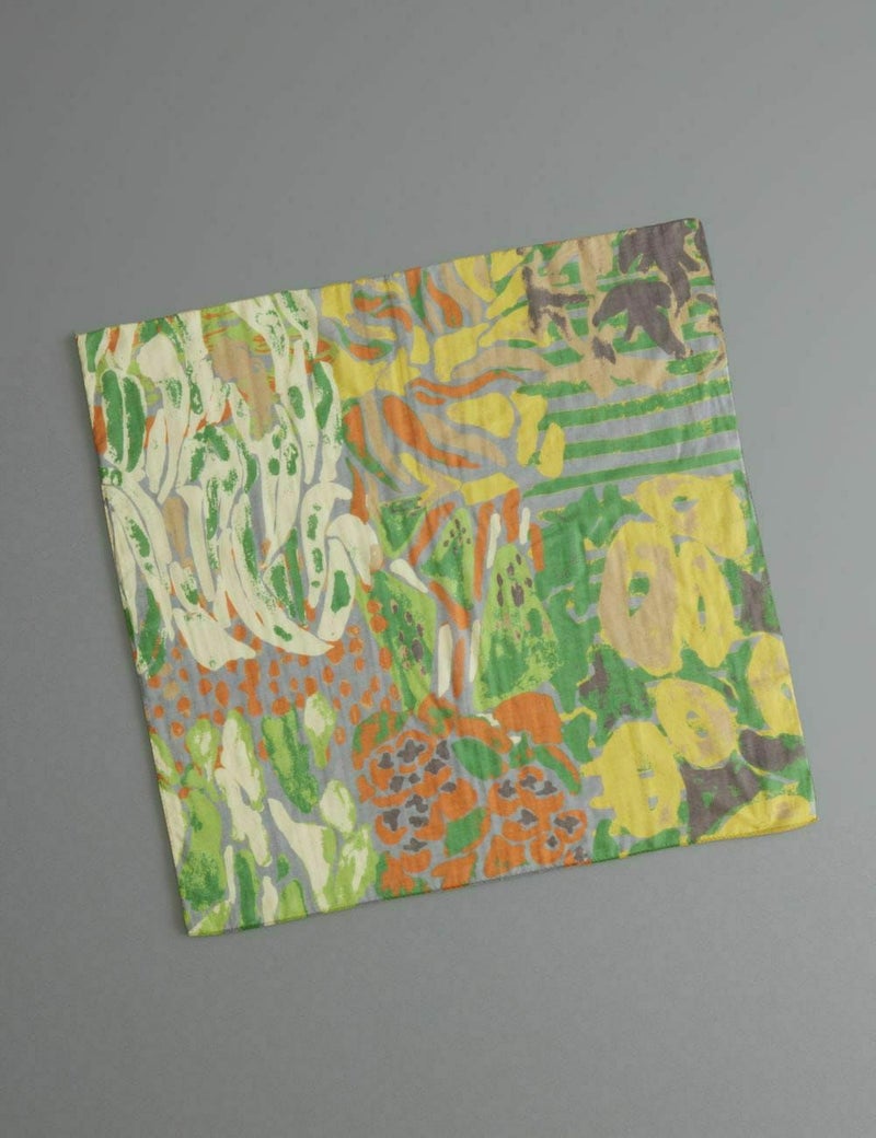 コットンスカーフ夏の庭柄