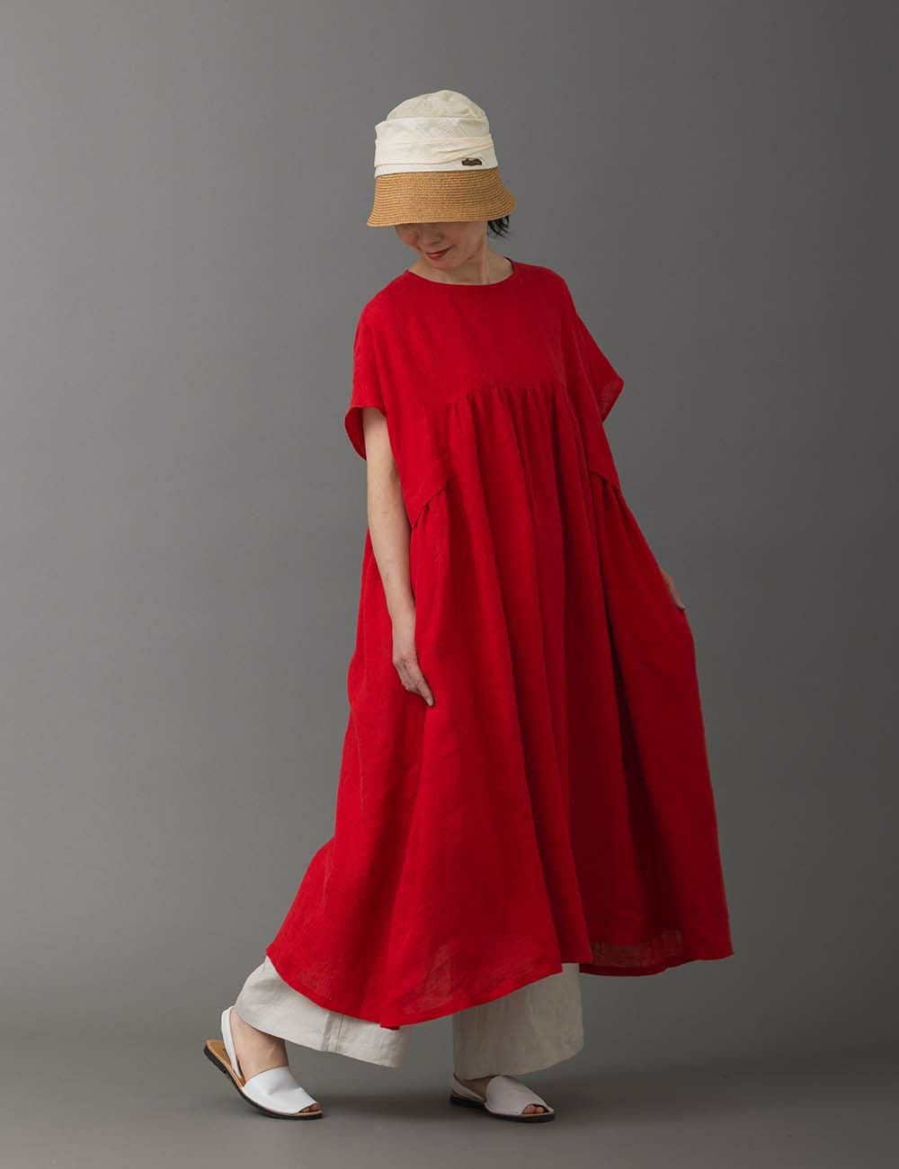 麻ガーゼワンピース風信子（ひやしんす） | 石見銀山 群言堂オンライン