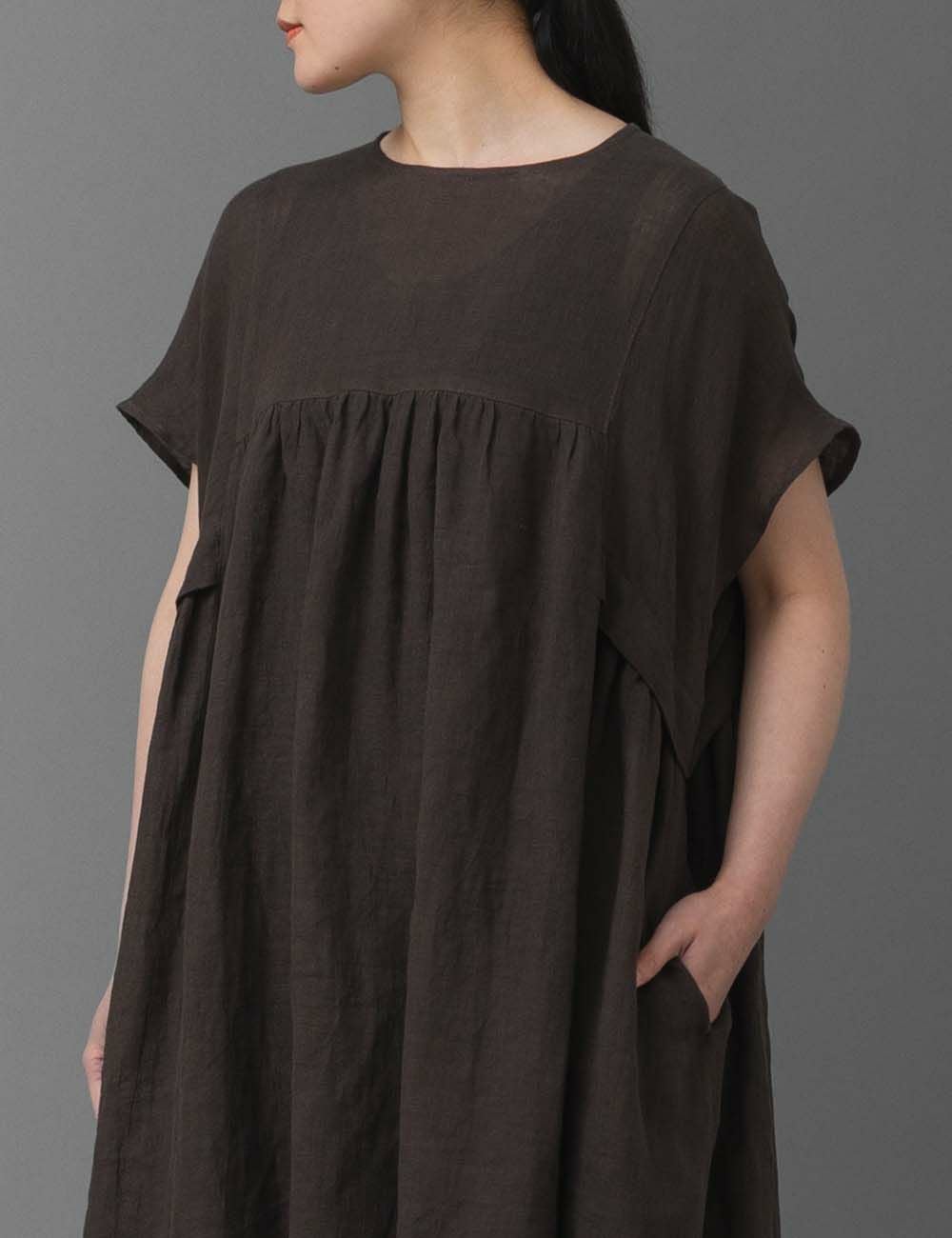 麻ガーゼワンピース風信子（ひやしんす） | 石見銀山 群言堂オンライン