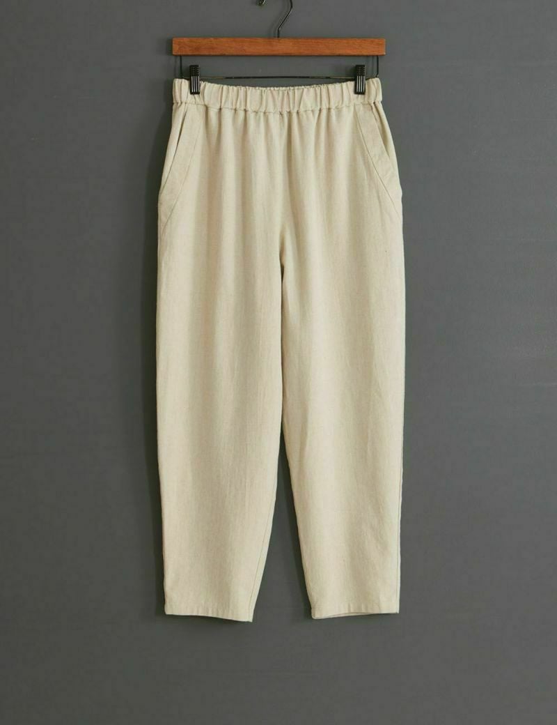 綿麻梨地織　パンツ木天蓼（またたび）