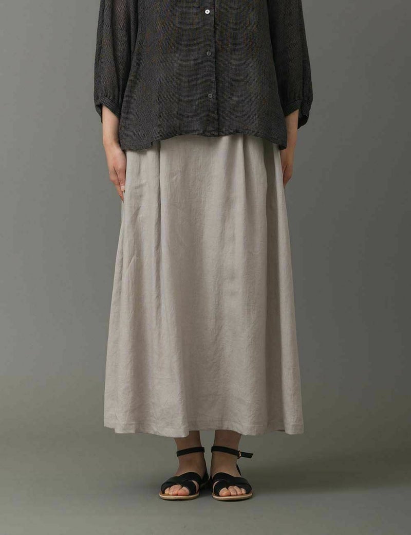 リネンキャンバス　スカート御輿菊（みこしぎく）