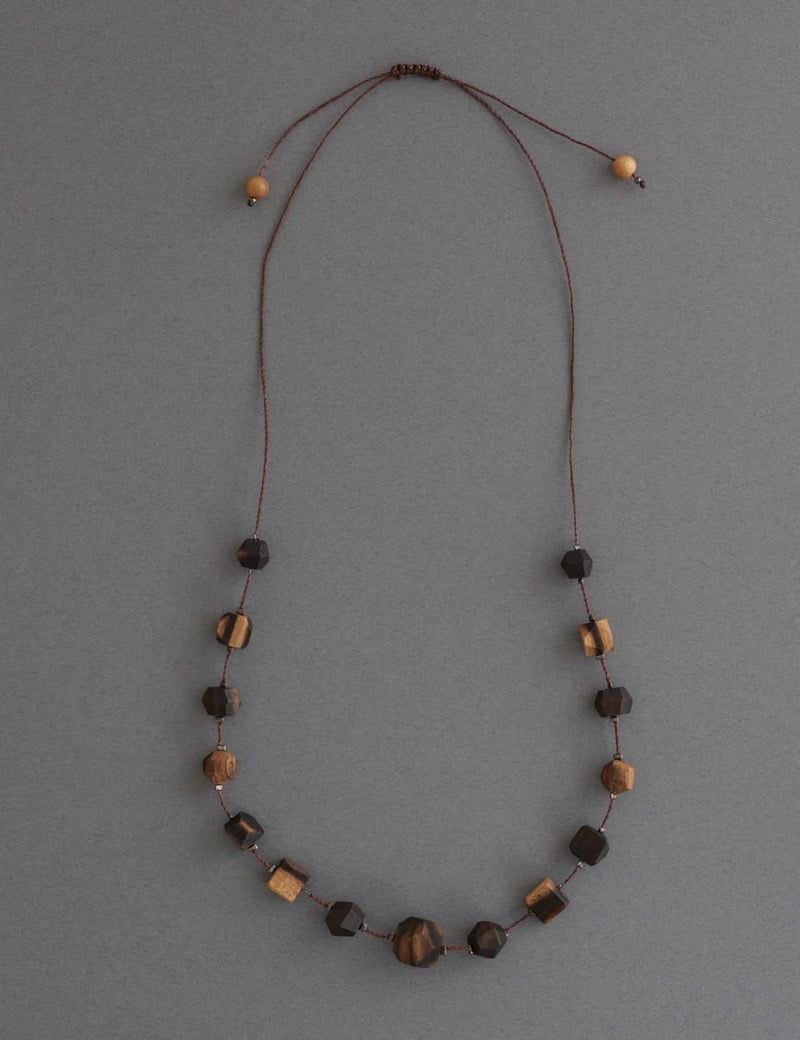 黒柿 ビーズネックレス