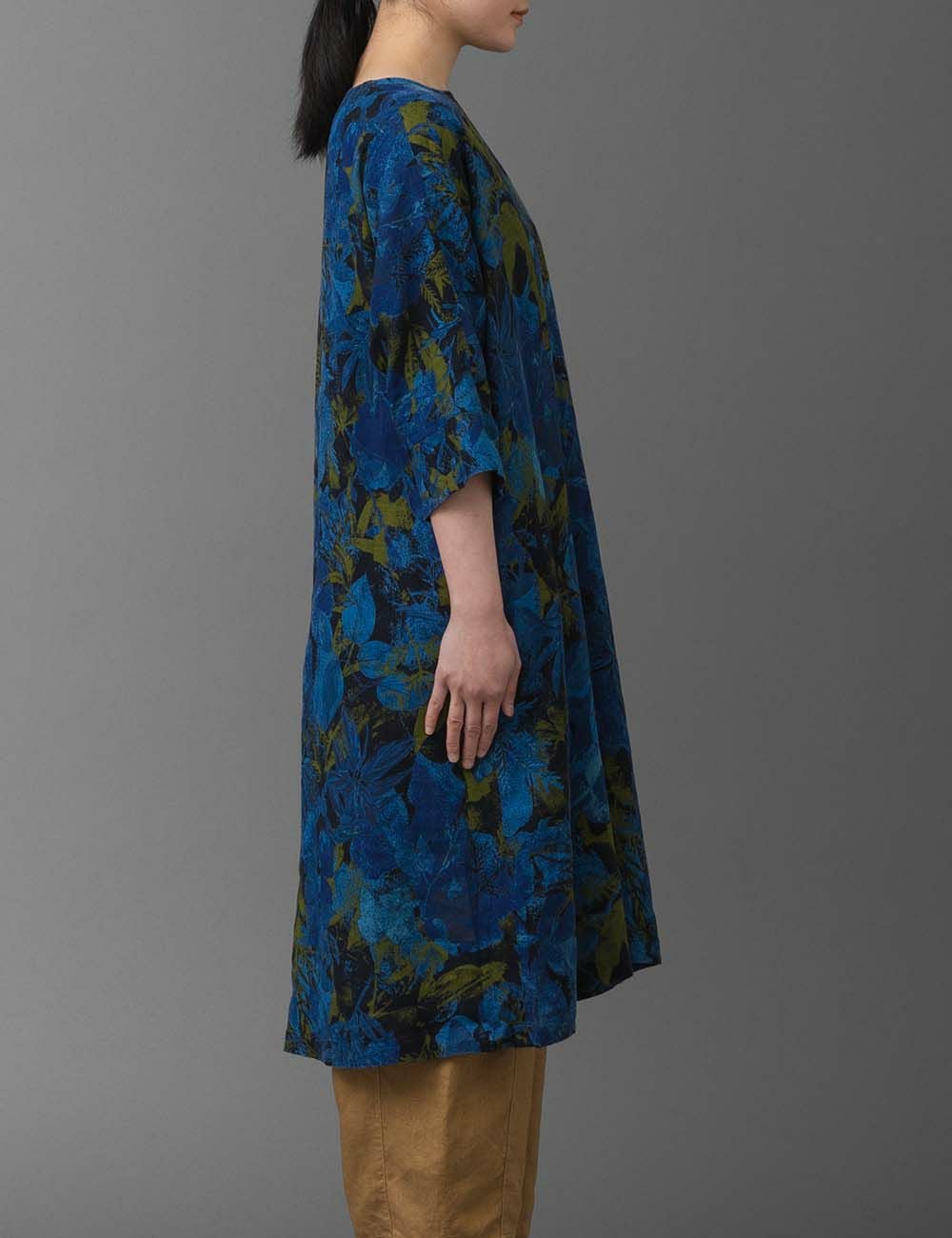 リネン夏の葉プリントチュニック花楓（はなかえで） | 石見銀山 群言堂