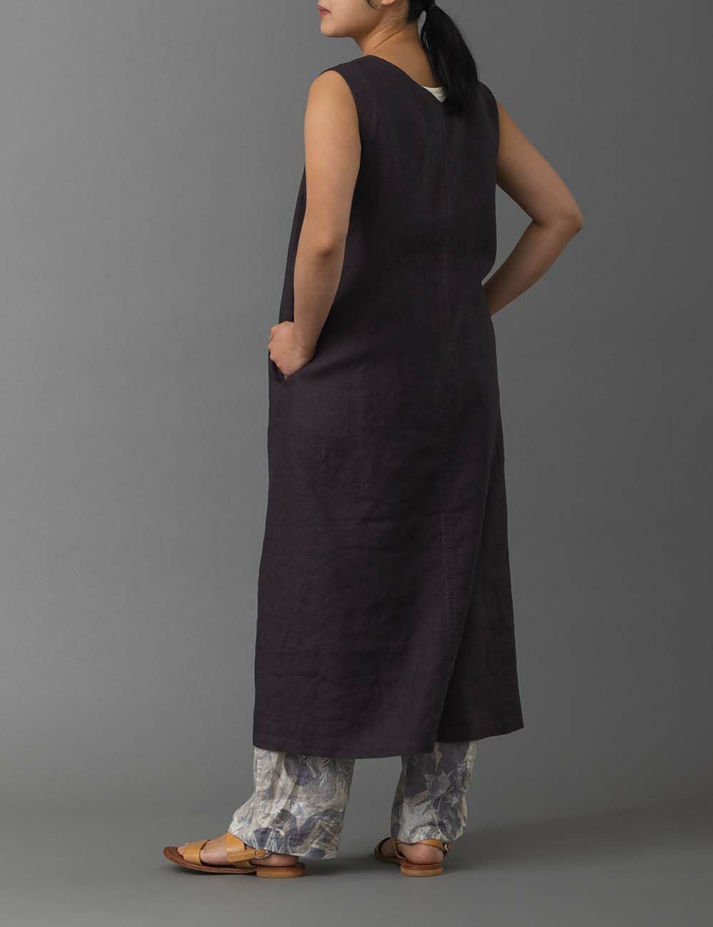 リネン夏の葉プリントパンツ庭常（にわとこ） | 石見銀山 群言堂