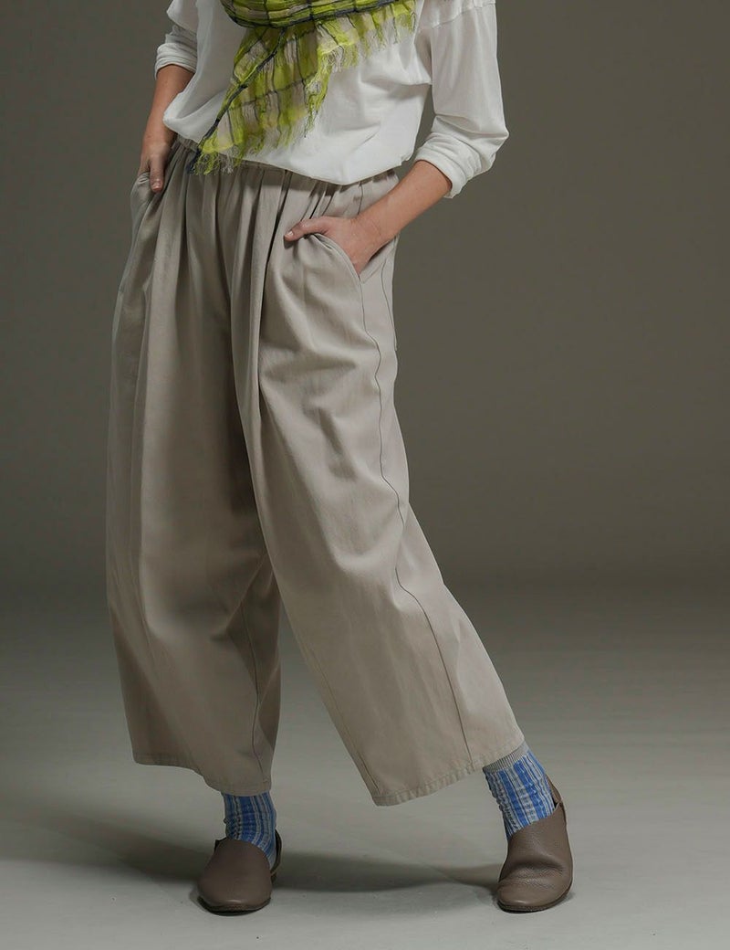 綿ボイルツイルパンツ鴎草（かもめそう）
