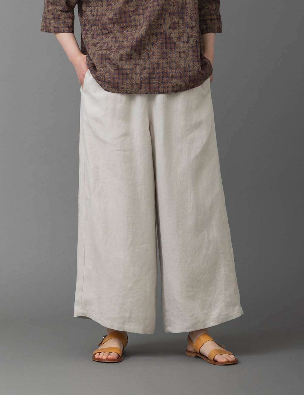 高密度リネンツイルパンツ山蕗（やまぶき） | 石見銀山 群言堂