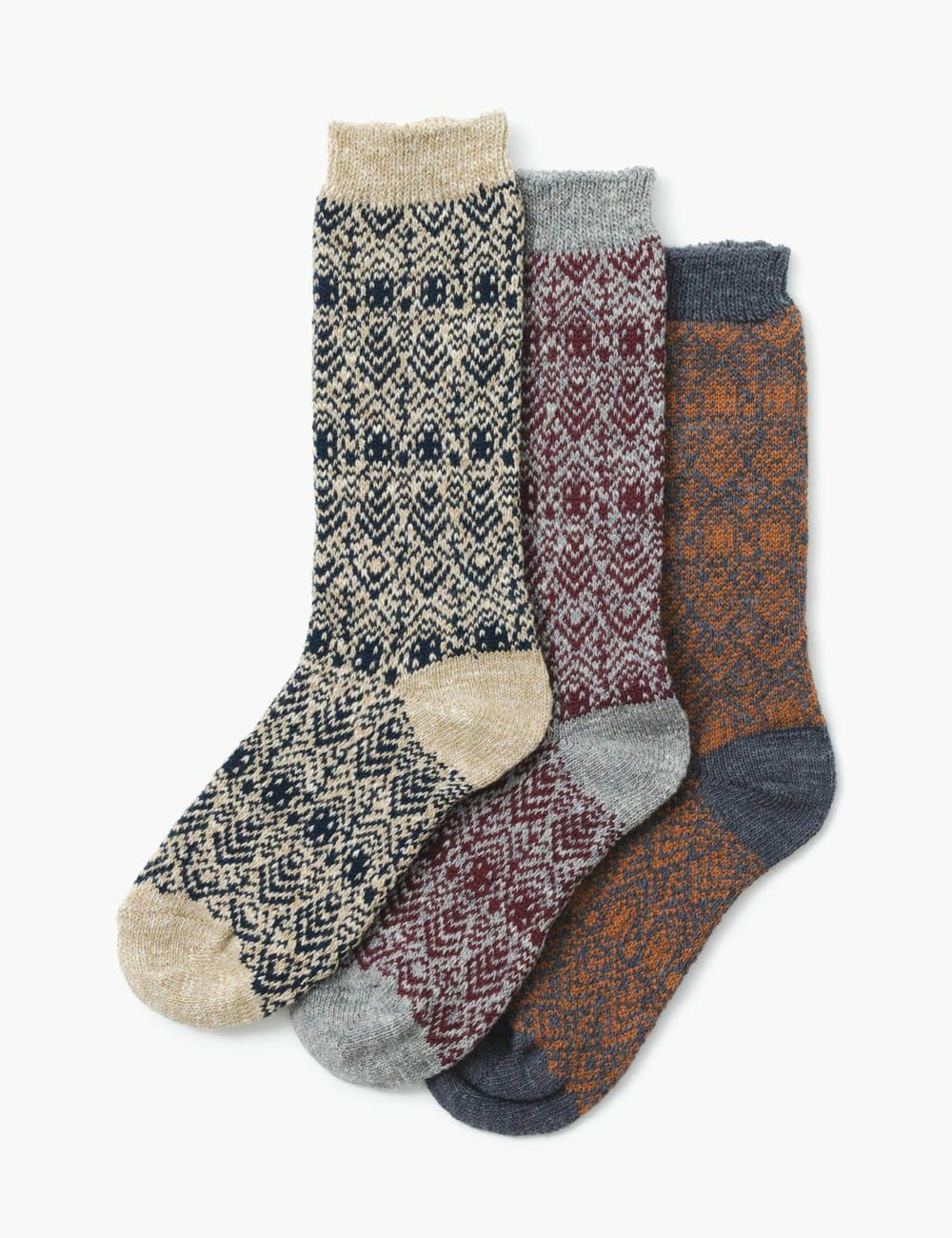 松ぼっくりジャガード靴下