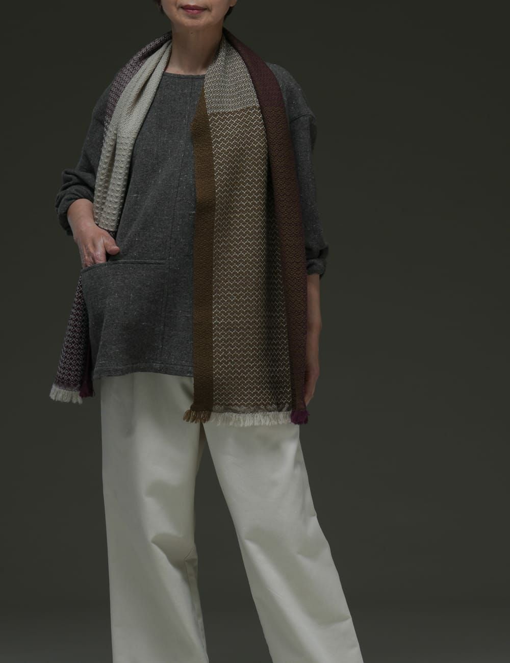 ウールトリコロールストール | 石見銀山 群言堂オンラインストア